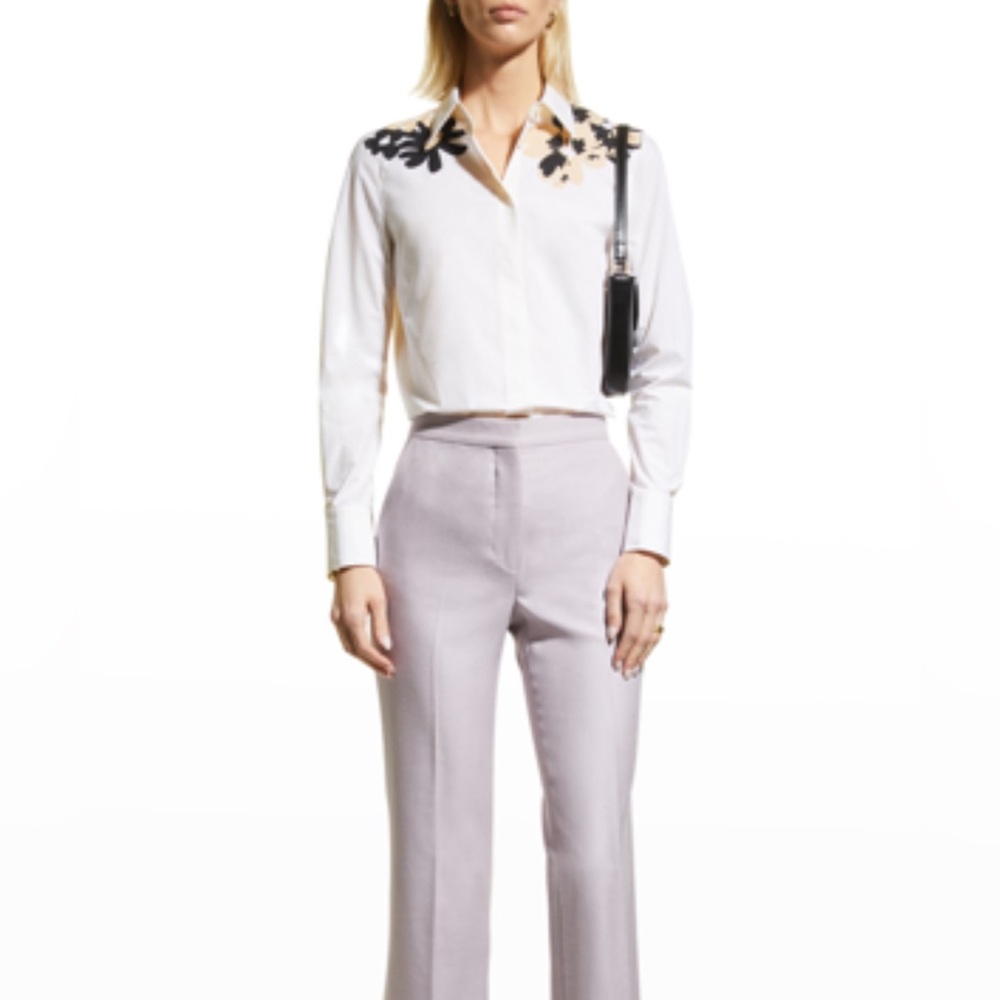 St. John shoulder printed shirt NWT